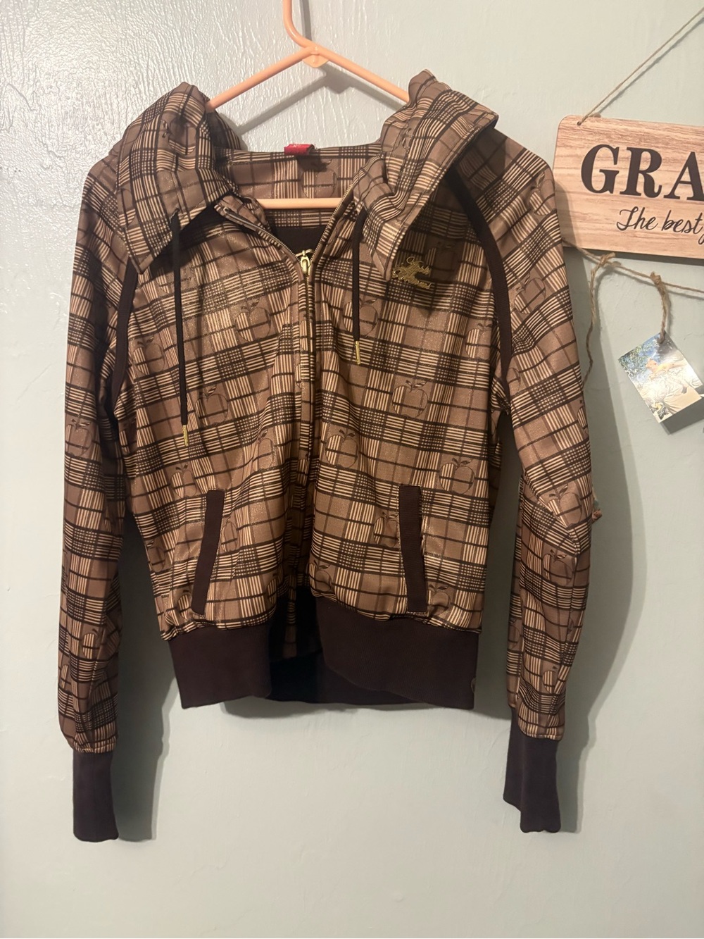 Vintage Y2K Chocolate Plaid Apple Bottoms - Women